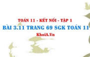 Bài 3.11 trang 69 SGK Toán 11 tập 1 Kết nối tri thức